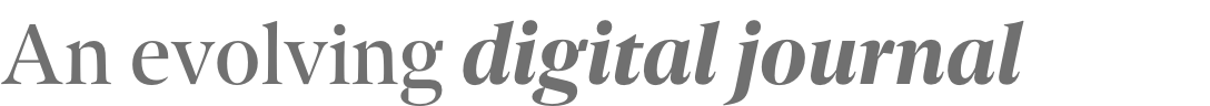 An evolving digital journal